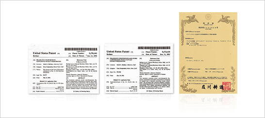 アメリカと日本で特許取得